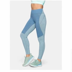 Outdoor Voices Leggings Small High Rise Capri Colorblock TechSweat Slate Blue